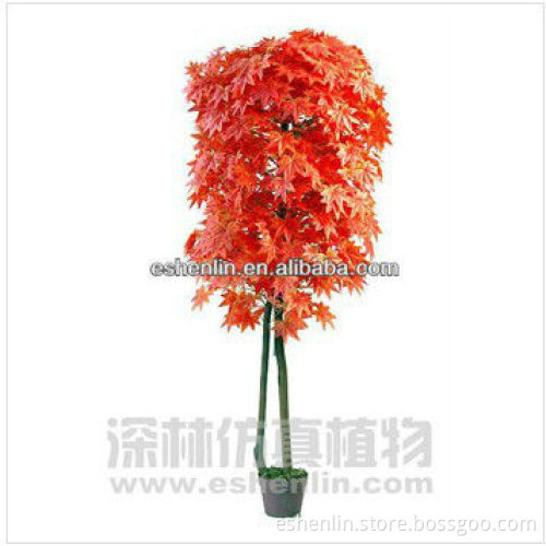 chinese cheap Artificial red MAPLE leaf realistic trunk tree